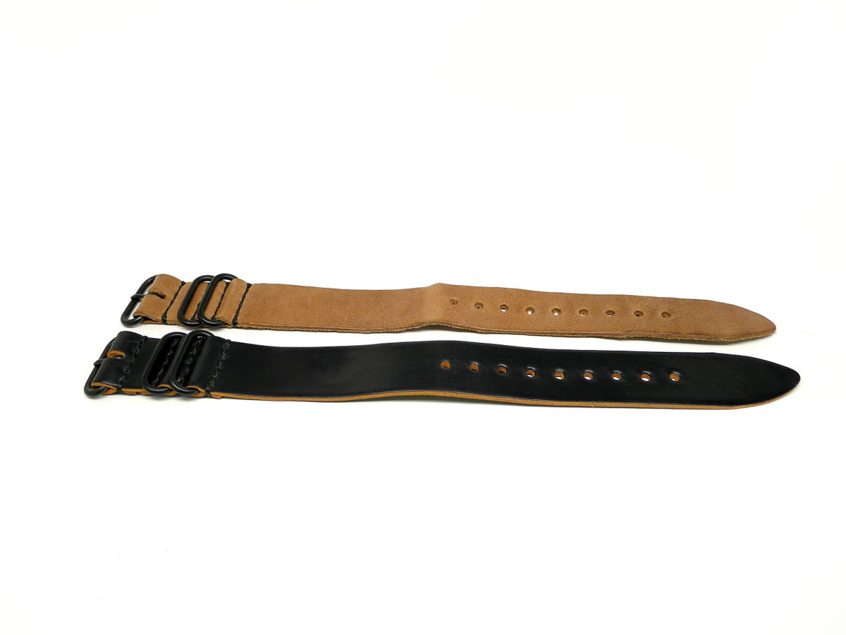 26mm Horween Shell Cordovan watch strap 2-pack, set 26-7
