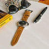 74 vintage leather watch strap with montblanc pen