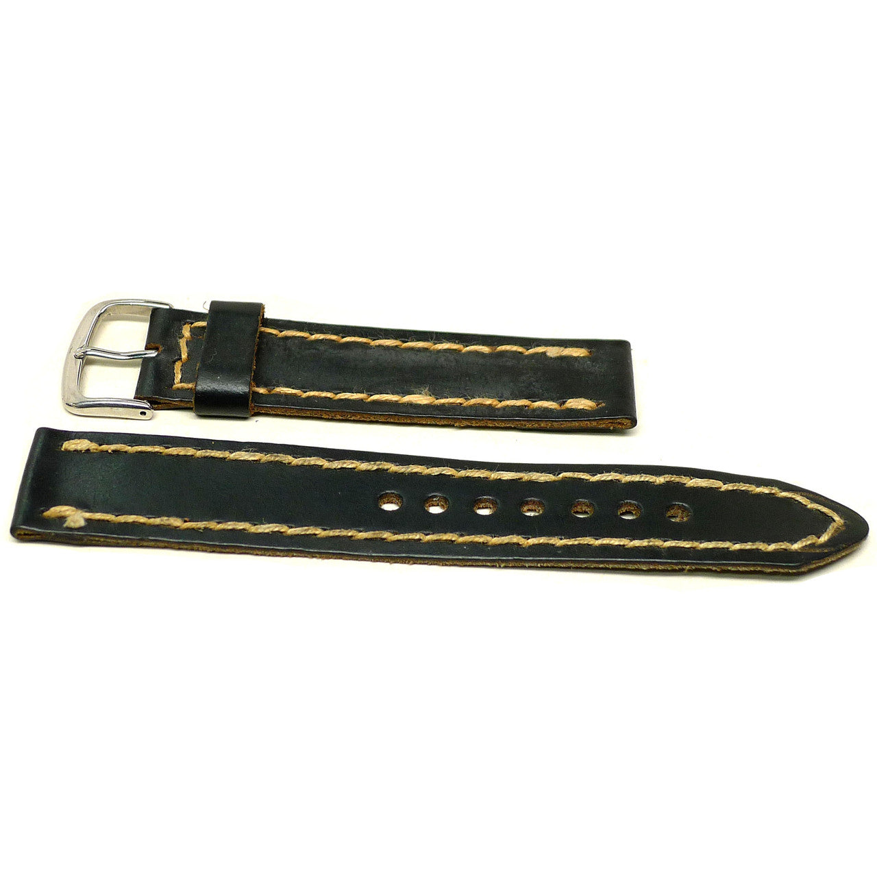 Aged 20mm Leather Watch Strap By DaLuca Straps