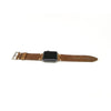 Apple Watch Strap Horween Natural Chromexcel Leather Space Grey Adapter DaLuca Straps.