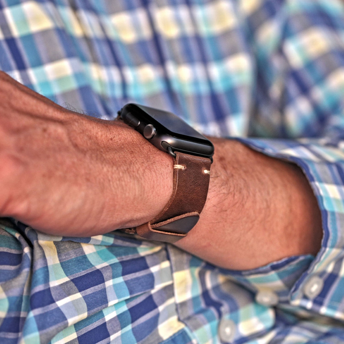Apple Watch Strap Horween Natural Chromexcel Leather DaLuca Straps.
