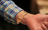 Apple Watch Strap Horween Natural Essex Suede Leather Wrist Under DaLuca Straps.