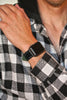 Apple Strap Black Shell Cordovan Wrist Vertical Custom By DaLuca Straps.