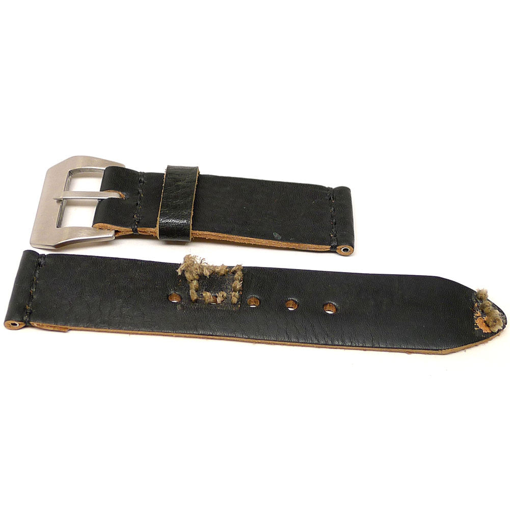 Vintage French Ammo Military Watch Band In Black By DaLuca Straps.