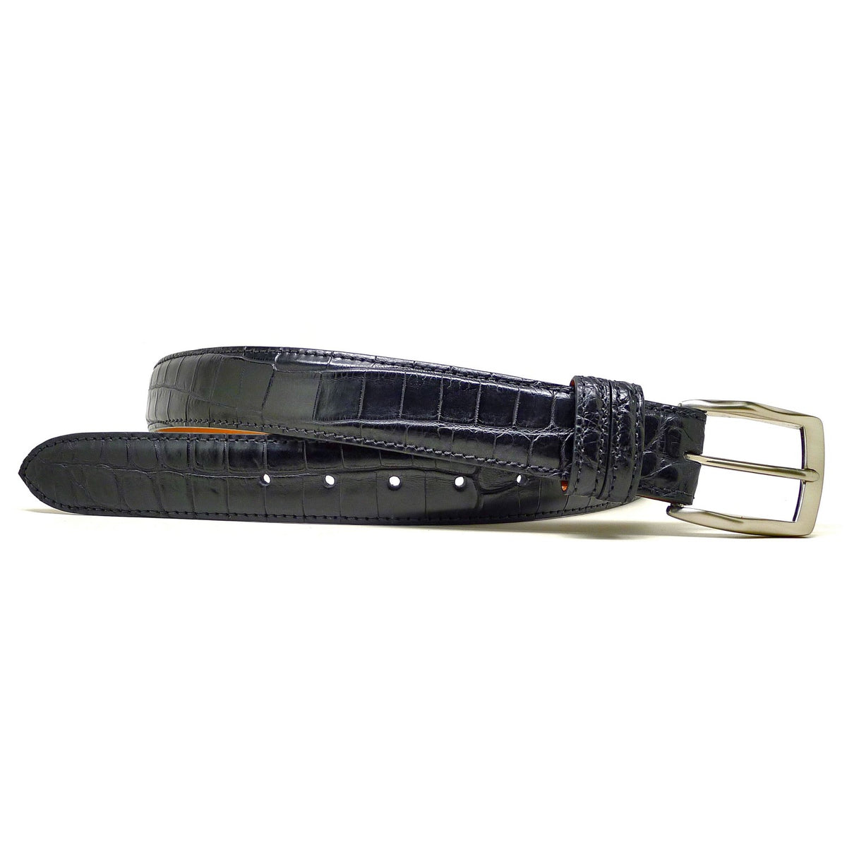 Black Matte Alligator Belt
