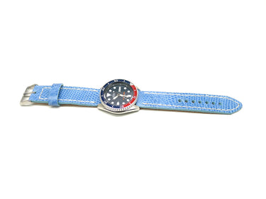 Full view of Blewbex Lizard Watch Strap 22mm by Da Luca Straps
