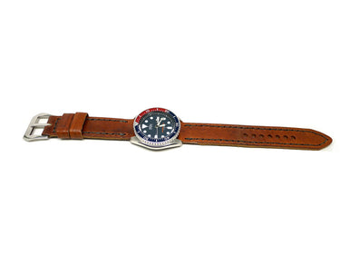 Full view of Braunstu Watch Strap 22mm by Da Luca Straps
