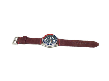 Full view of Bravo Suede Watch Strap 22mm by Da Luca Straps