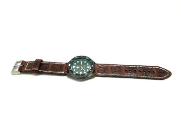 Full view of Cajoe Alligator Watch Strap 22mm by Da Luca Straps