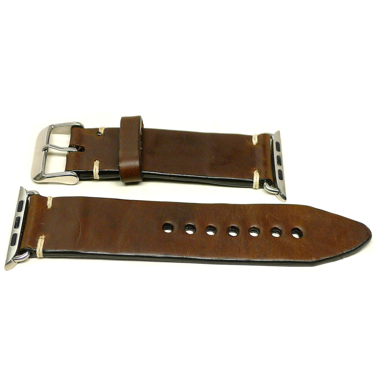 Daunke 42.44-24mm Leather Watch Strap By DaLuca Straps