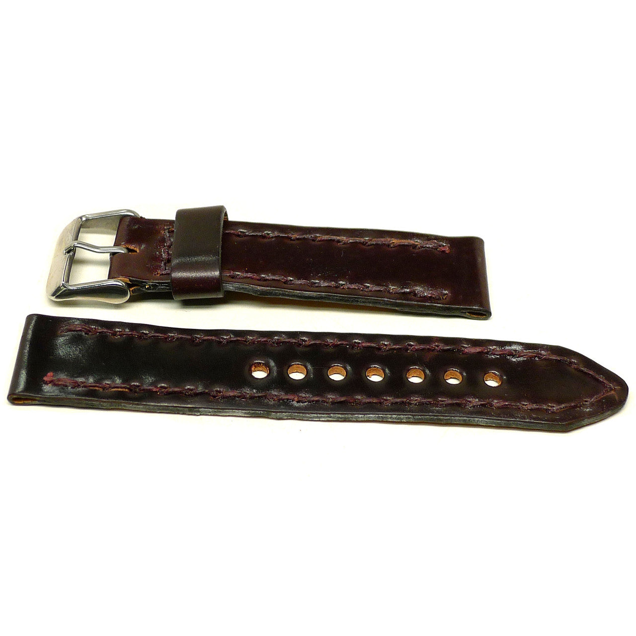 Eggplant 20mm Leather Watch Strap By DaLuca Straps