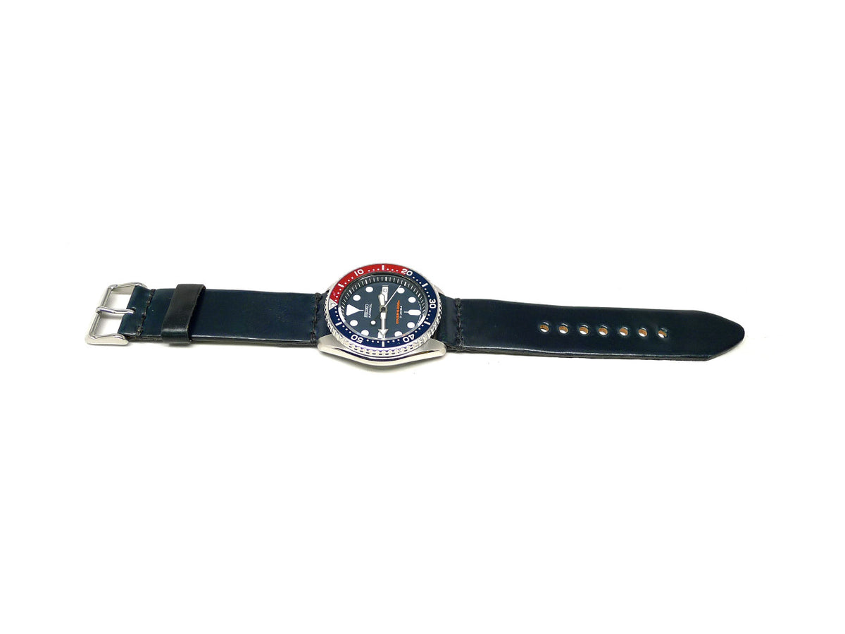 Full view of Faro Watch Strap 22mm by Da Luca Straps