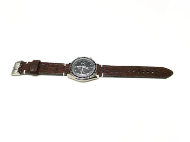 Full view of Fhumeul Alligator Watch Strap 20mm by Da Luca Straps