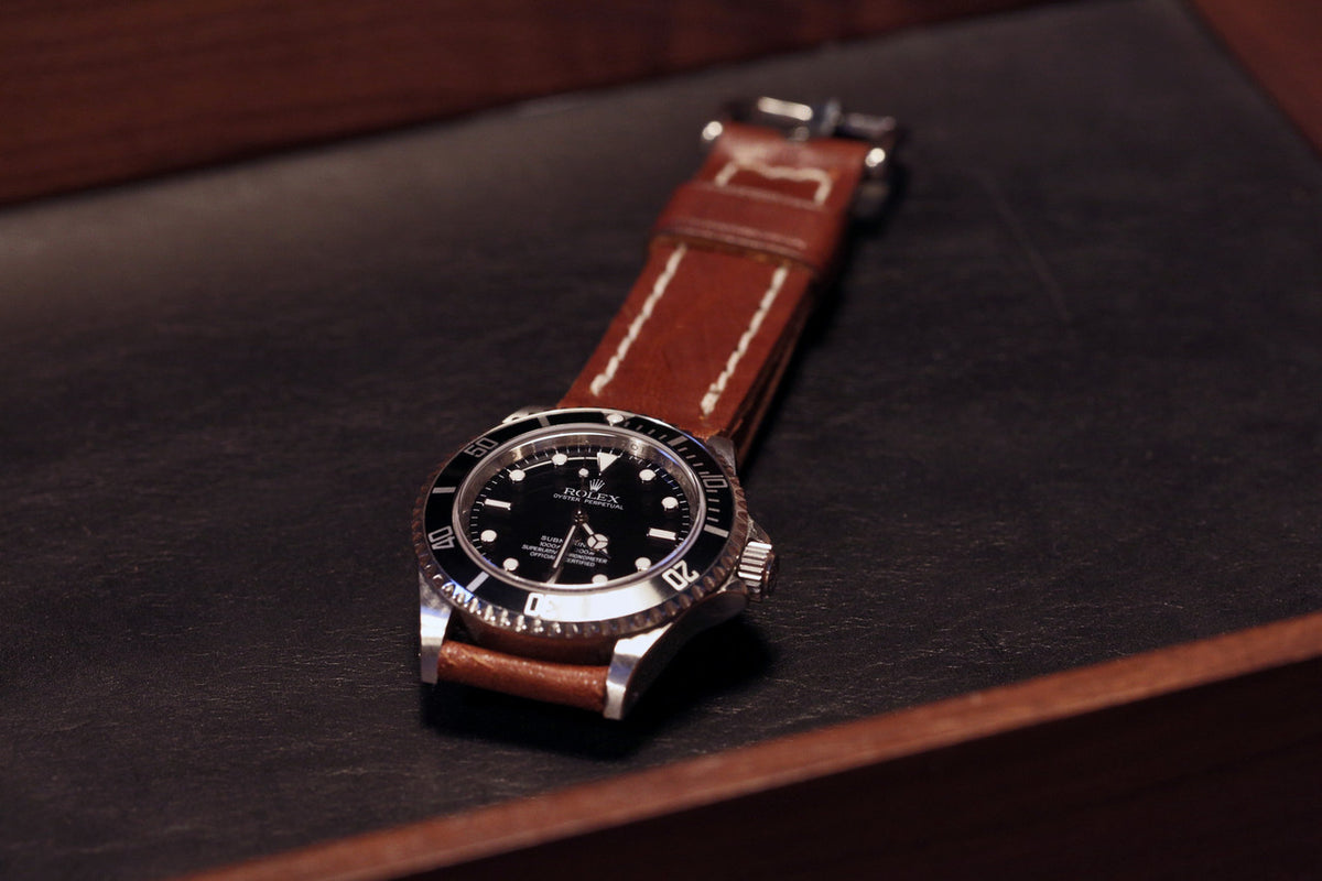 Vintage French Ammo Watch Band On A Rolex By DaLuca Straps.