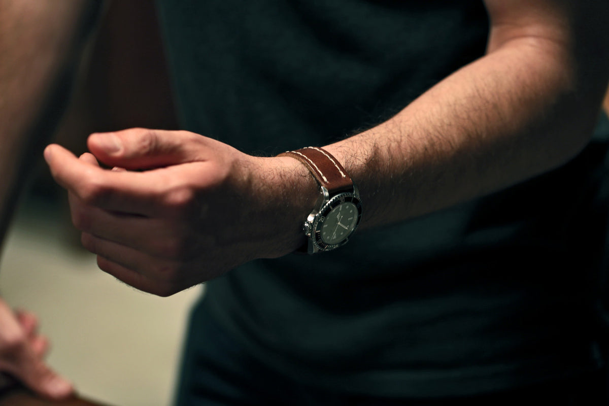 Vintage French Ammo Watch Band On A Rolex By DaLuca Straps.