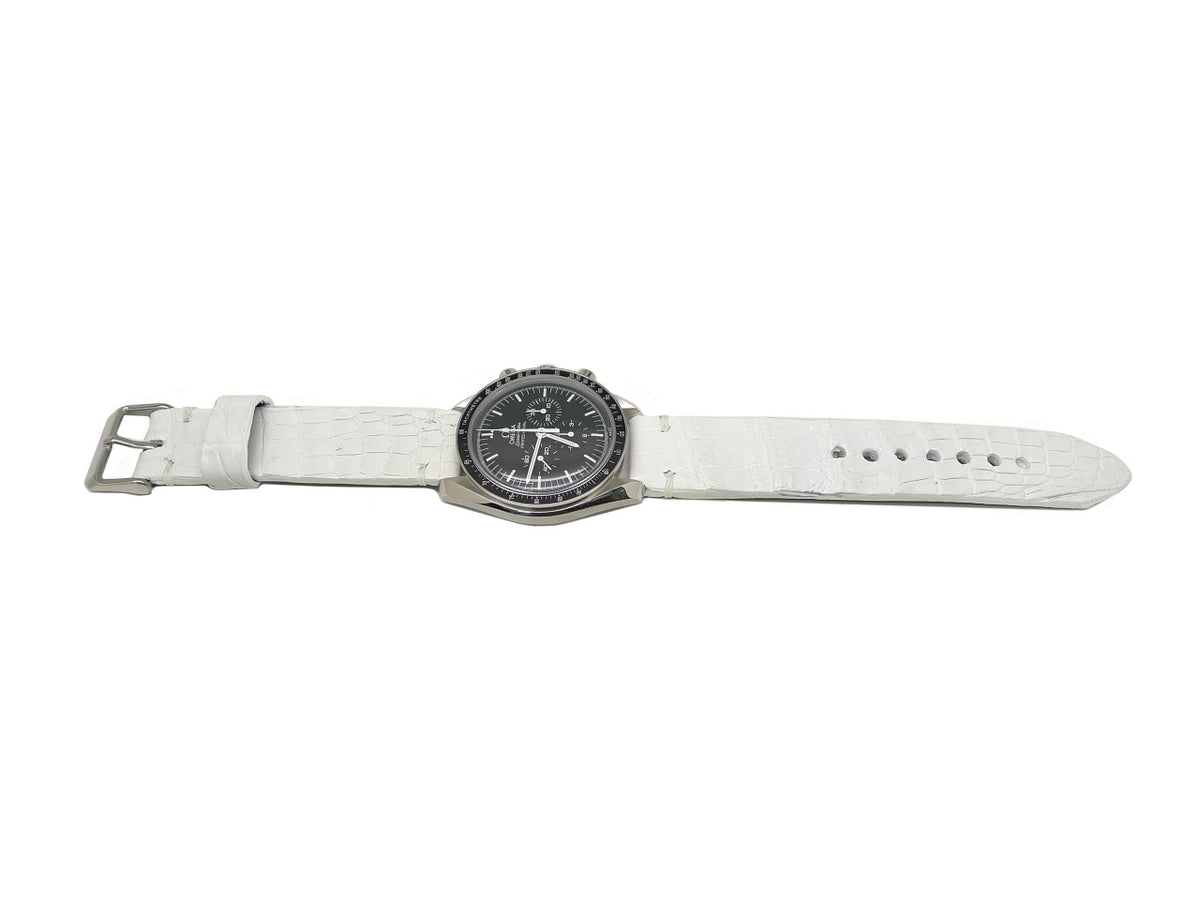 Full view of Hupnoth Crocodile Watch Strap 20mm by Da Luca Straps