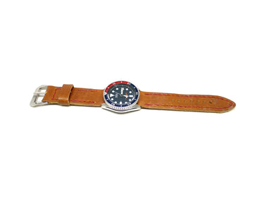 Full view of Leuge Watch Strap 22mm by Da Luca Straps
