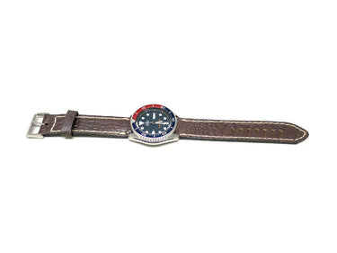 Full view of Likell Ostrich Watch Strap 22mm by Da Luca Straps