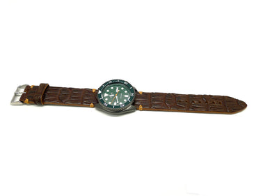 Full view of Manaa Alligator Watch Strap 22mm by Da Luca Straps