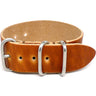 Military Single Piece Watch Strap Natural Dublin Matte Main By DaLuca Straps.