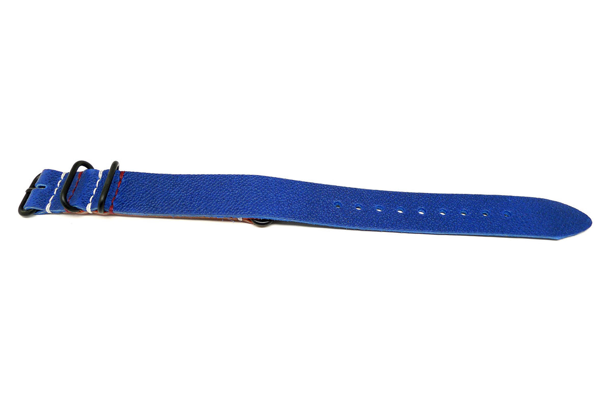 Military Single Piece Watch Strap USA 3 Color Horween PVD By DaLuca Straps.