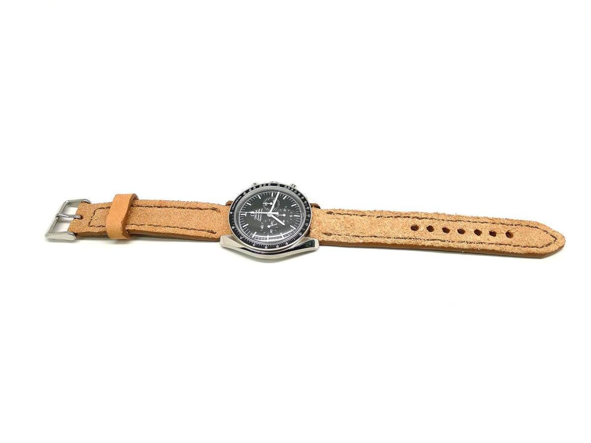 Full view of Phewe Suede Watch Strap 20mm by Da Luca Straps