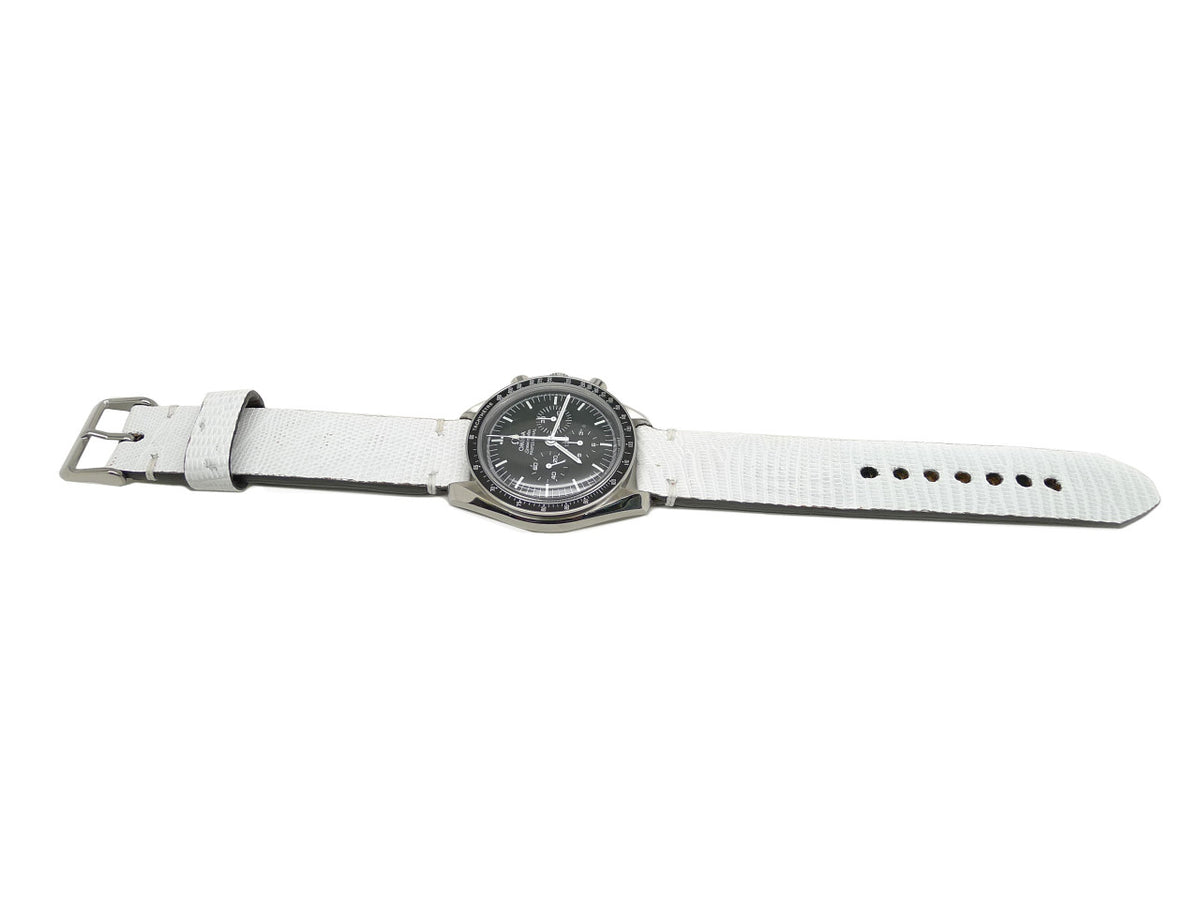 Full view of Ploumpi Lizard Watch Strap 20mm by Da Luca Straps