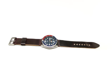 Full view of Pudrini Watch Strap 22mm by Da Luca Straps