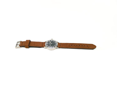 Full view of Rogger Suede Watch Strap 18mm by Da Luca Straps