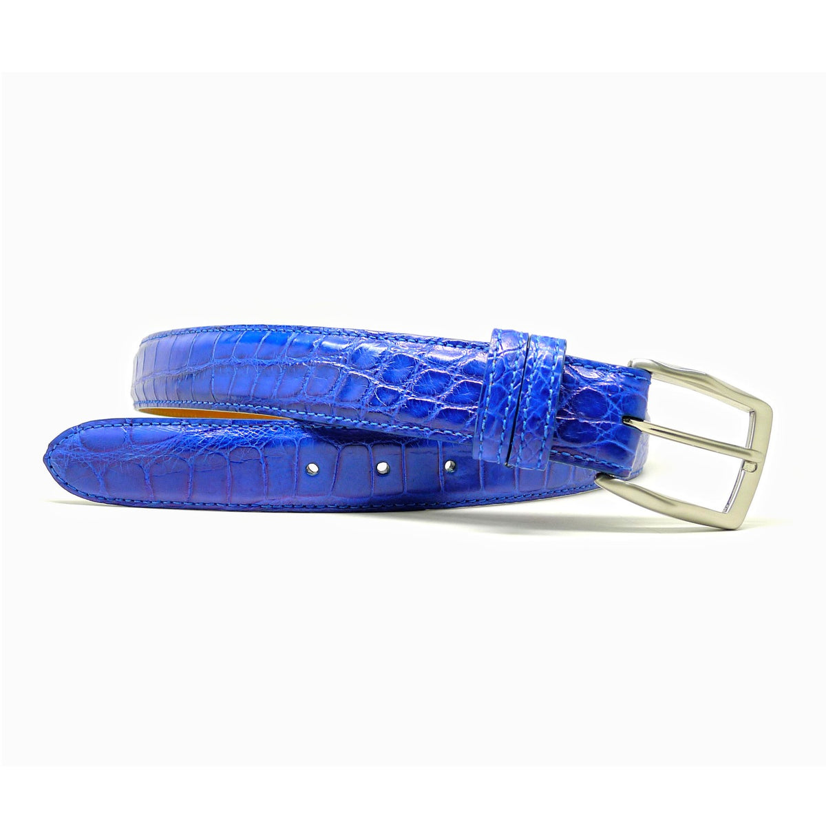 Royal Blue Glazed Alligator Belt