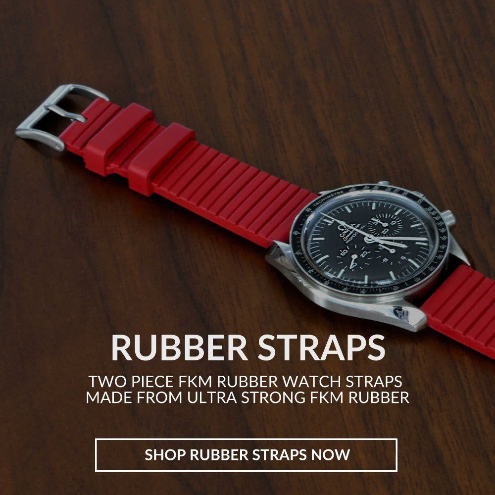 Two Piece FKM And Rubber Watch Straps by DaLuca Straps