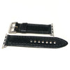 Shell Cordovan Apple Strap Black Silver Adapter By DaLuca Straps.