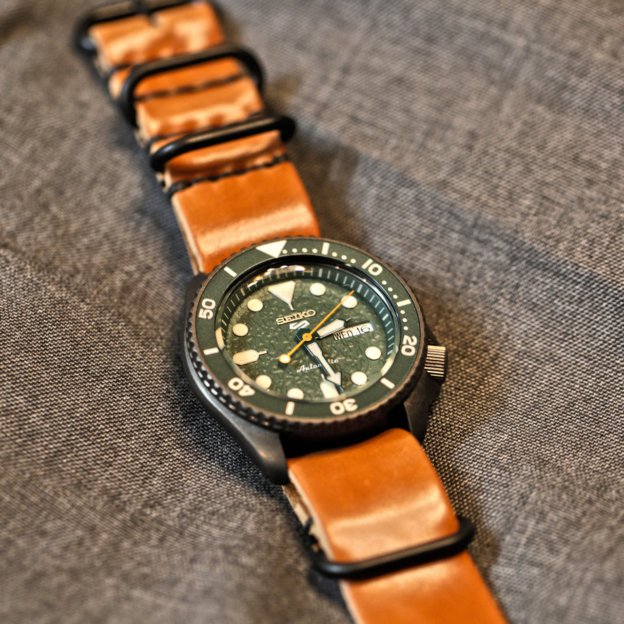 Shell Cordovan Military Watch Strap