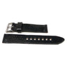 A Genuine Handmade Horween Shell Cordovan Rally Watch Band In Black By DaLuca Straps.