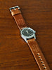 Handmade Horween Shell Cordovan Rally Watch Band In Natural By DaLuca Straps.