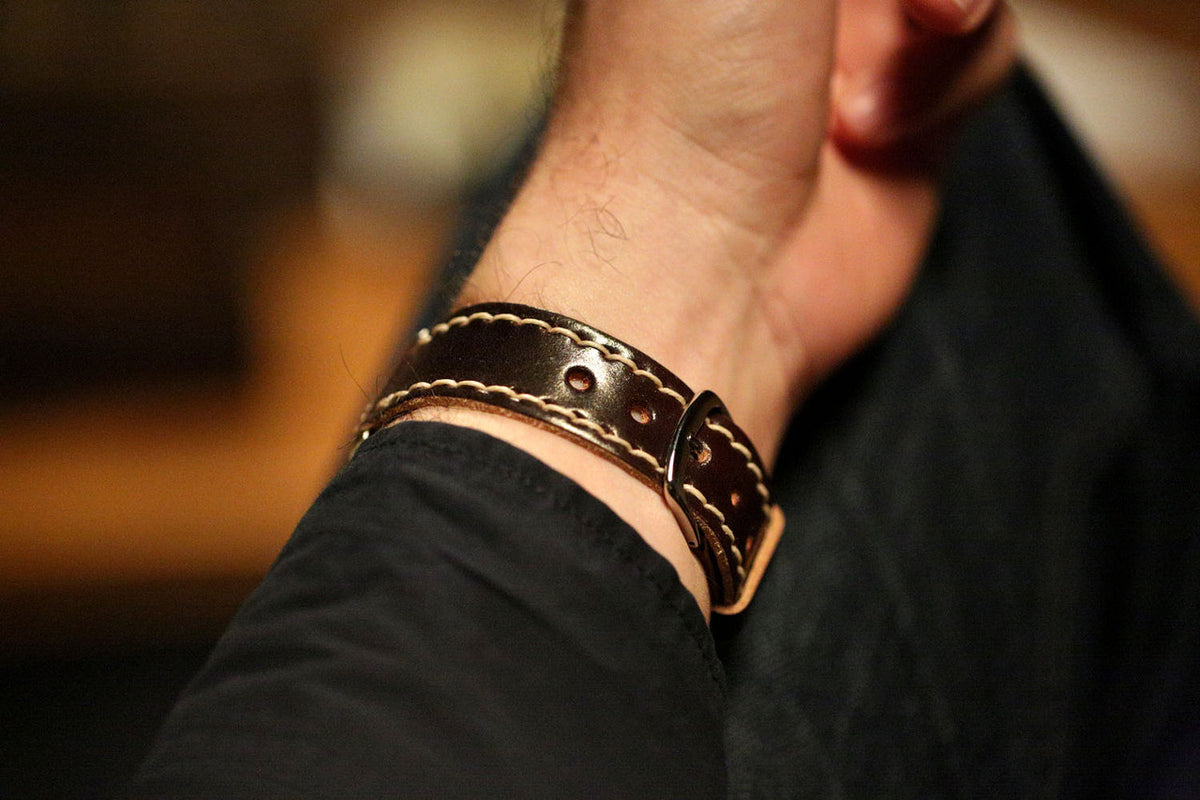 Shell Cordovan Rolex Sub Watch Band Custom Made In The USA By DaLuca Straps.