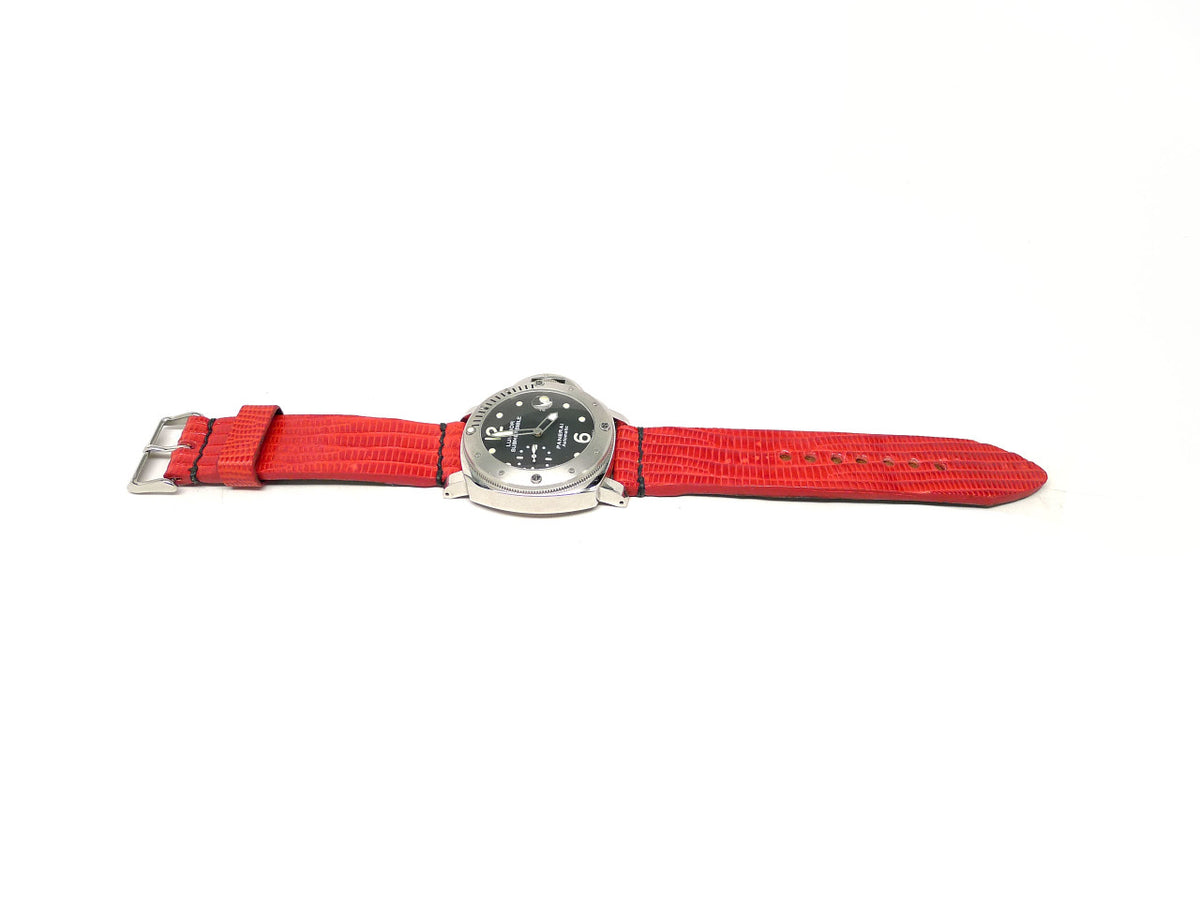 Full view of Shooni Lizard Watch Strap 24mm by Da Luca Straps