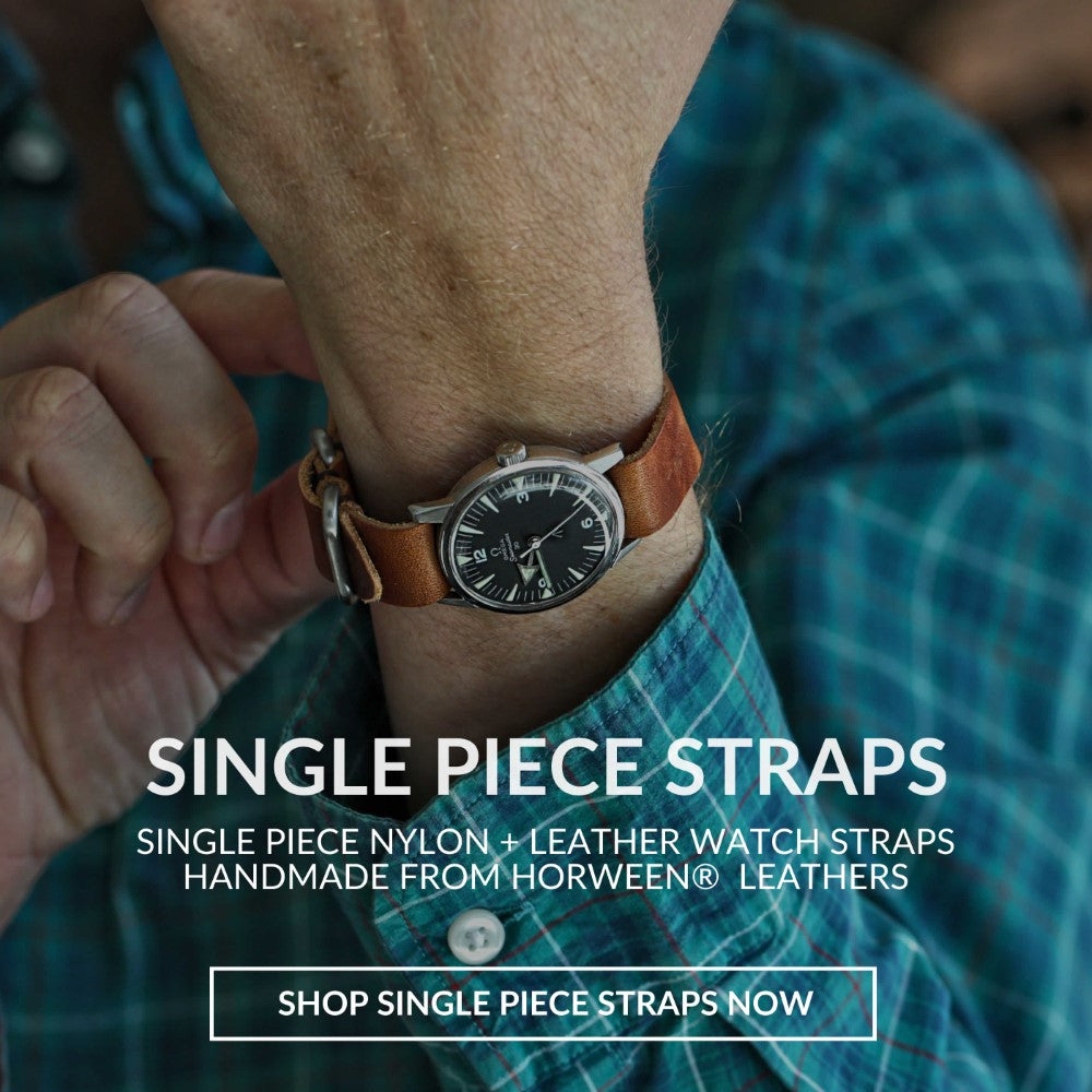 Single Piece Nylon and Handmade Leather Watch Straps by DaLuca Straps