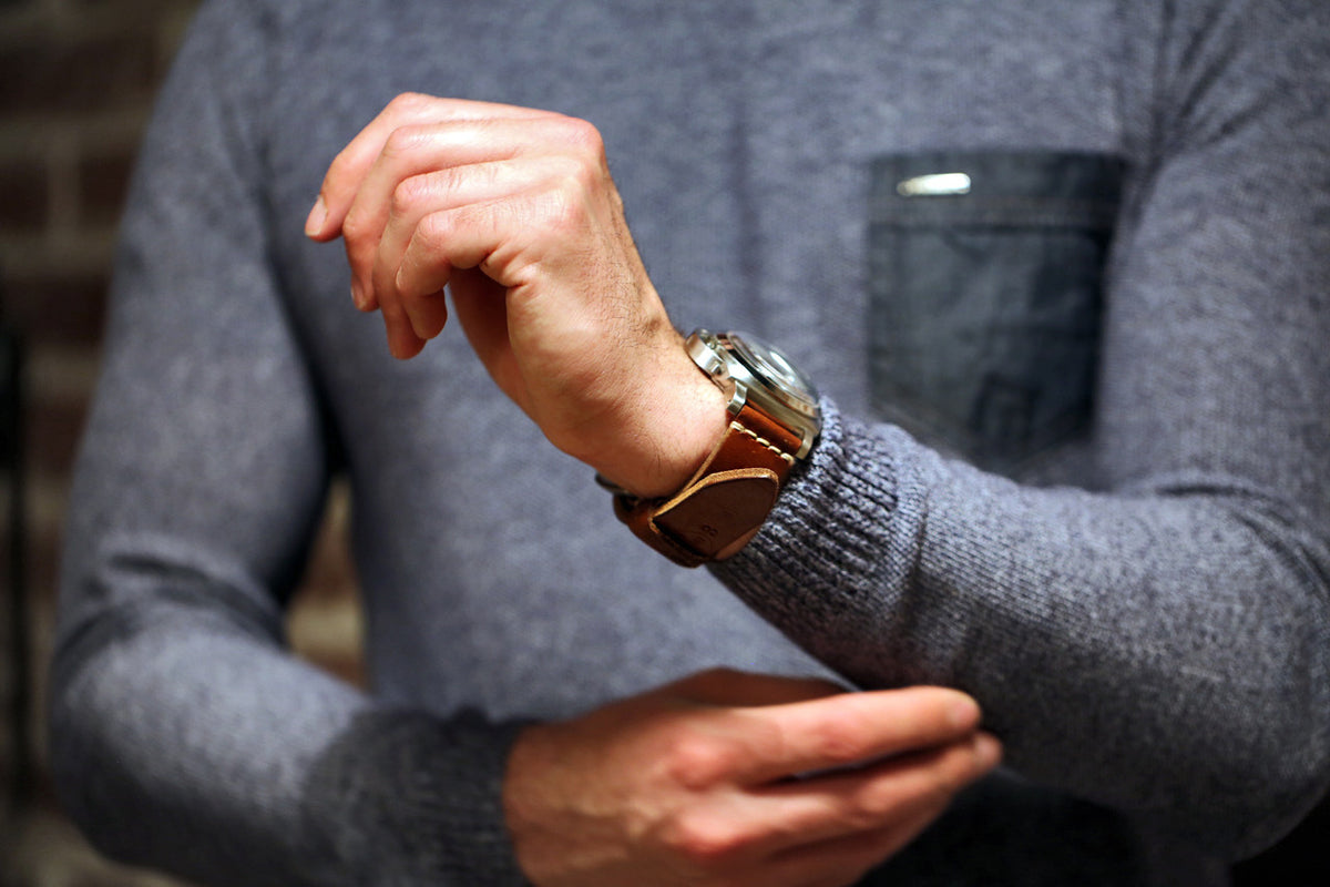 Swiss Ammo Strap Wrist In Air By DaLuca Straps.