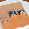A Handmade Travel Watch Case From Genuine Horween Natural Essex Leather By DaLuca Straps.