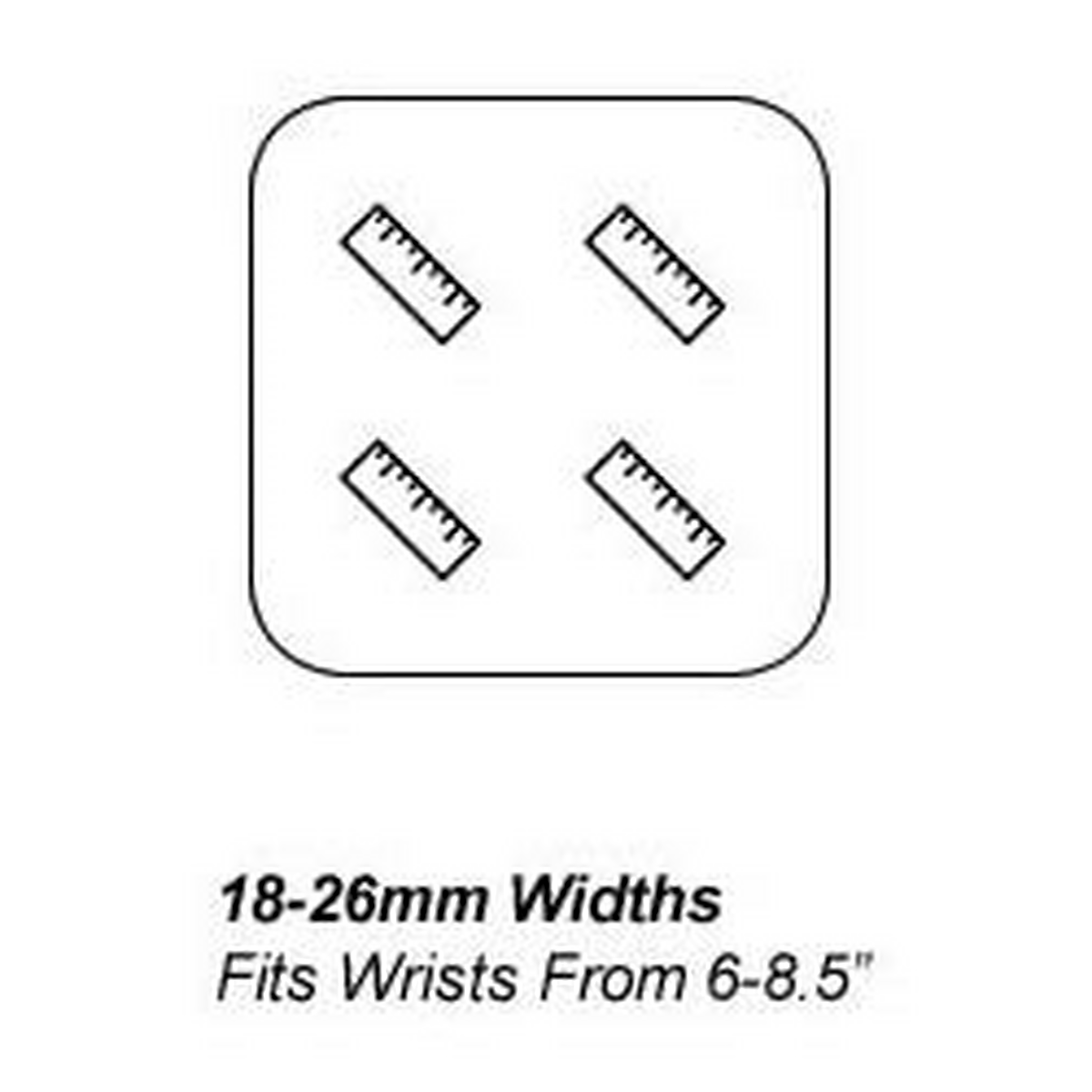 Watch strap fit and lug-width detail