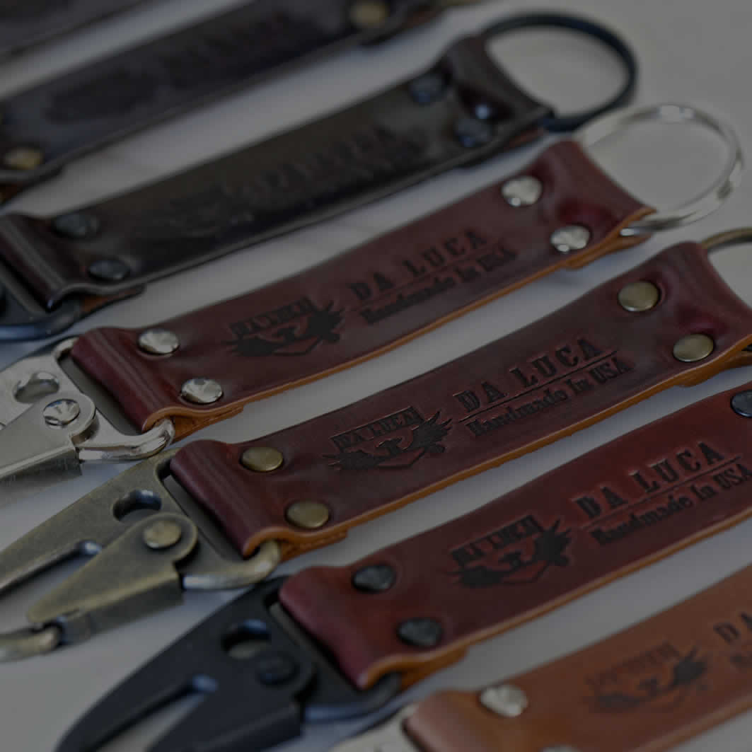 Handmade Horween leather key chains