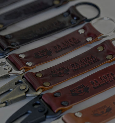 handmade horween leather key chains