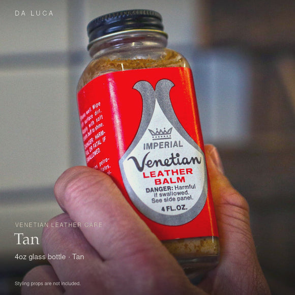 DA LUCA Venetian Cream - 4oz - Tan. Official product film with readable details. #Color_Tan (Vntn-crm-4oz)