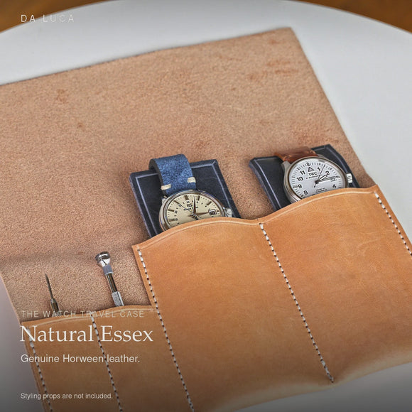 DA LUCA Leather Watch Travel Case - Natural Essex. Official product film with readable details.