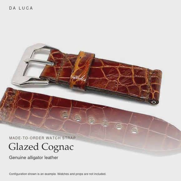 DA LUCA Handmade Alligator Watch Strap. Main product video. Color and configuration shown are examples.