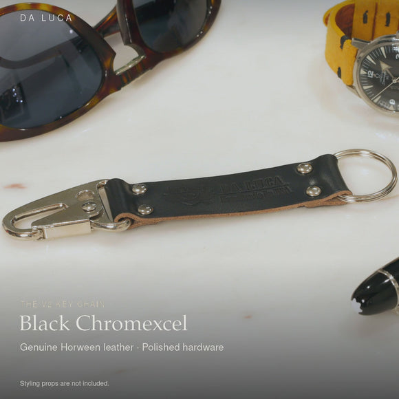 DA LUCA Leather V2 Key Chain - Black Chromexcel (Polished). Official product film with readable details. #Color_Black Chromexcel (Key-Pol)