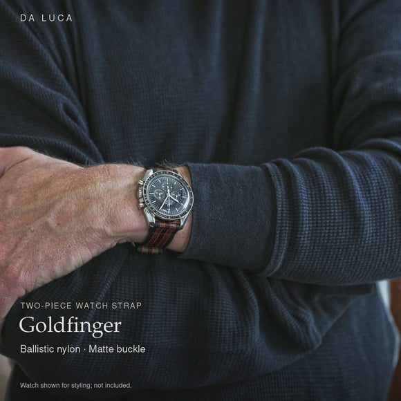 DA LUCA Two Piece Ballistic Nylon Military Watch Strap - Goldfinger. Official product film with readable details. #Color_Goldfinger (Nylon 2P Matte)