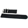 Two Piece Ballistic Nylon Watch Strap Black By DaLuca Straps.