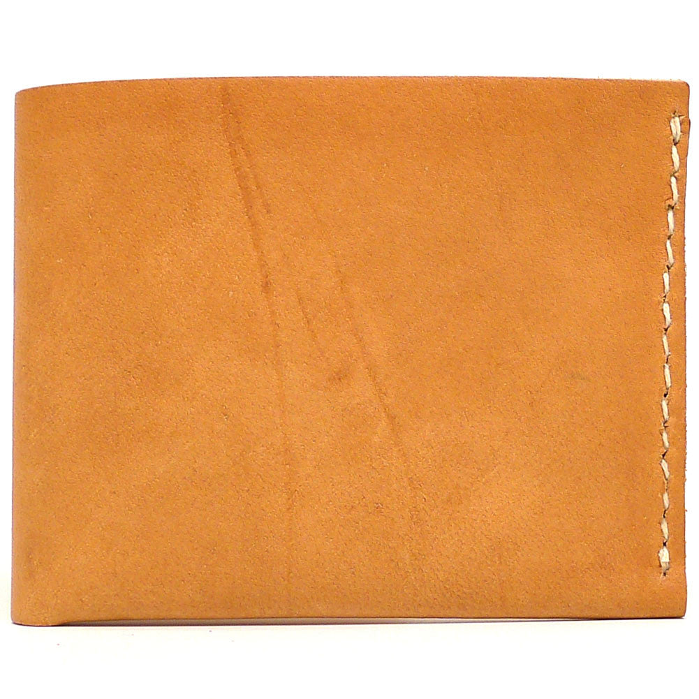 Handmade Bi Fold Wallet Made From Genuine Horween Natural Essex Leather by DaLuca Straps.